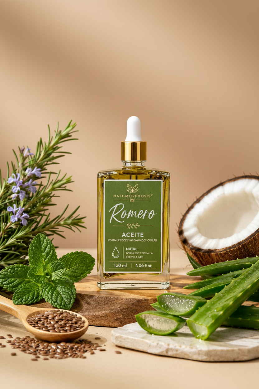 Natumorphosis® Rosemary Oil. Fortalecedor e incentivador capilar – 120 ml